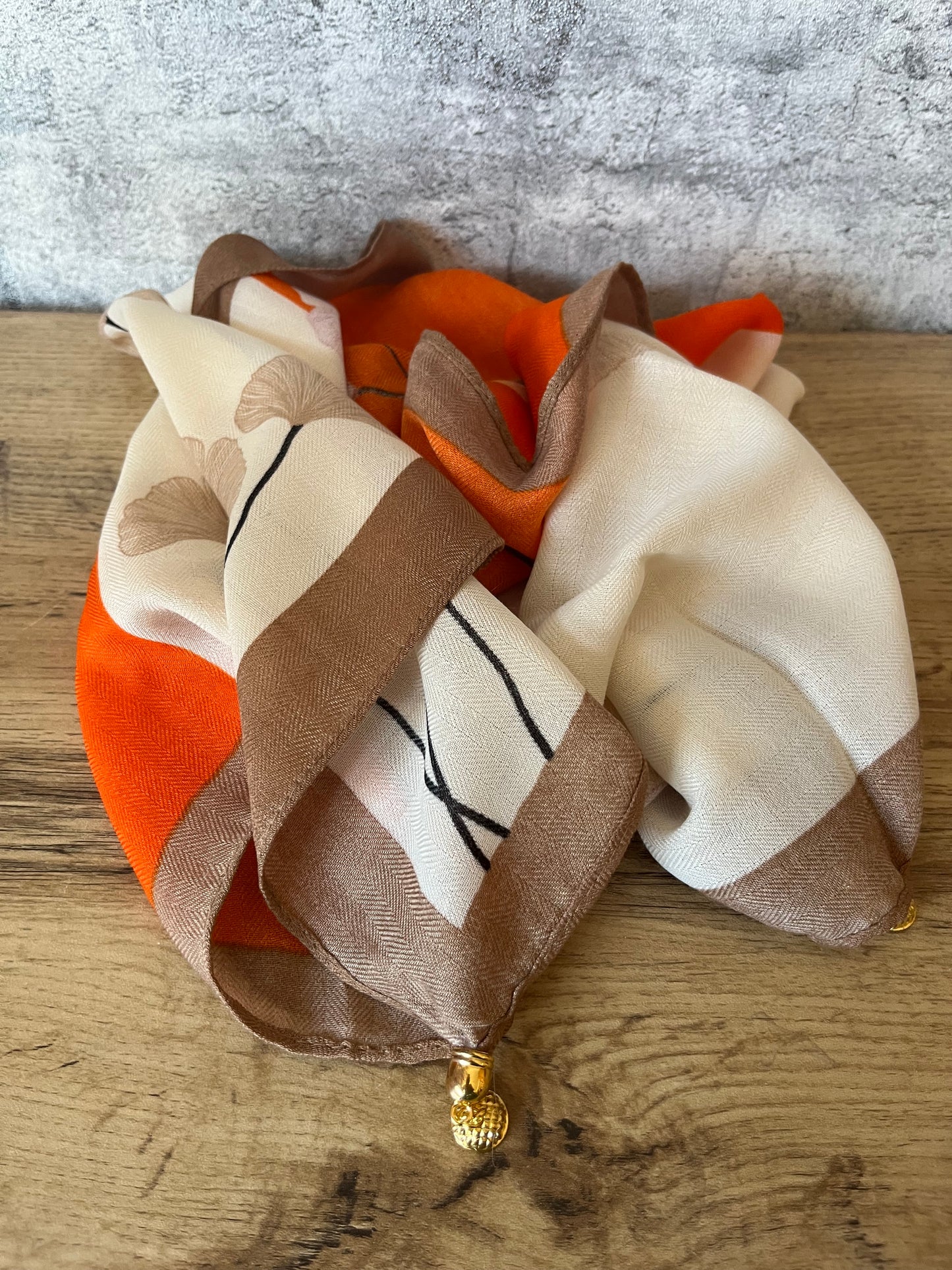 Foulard Flowers Orange