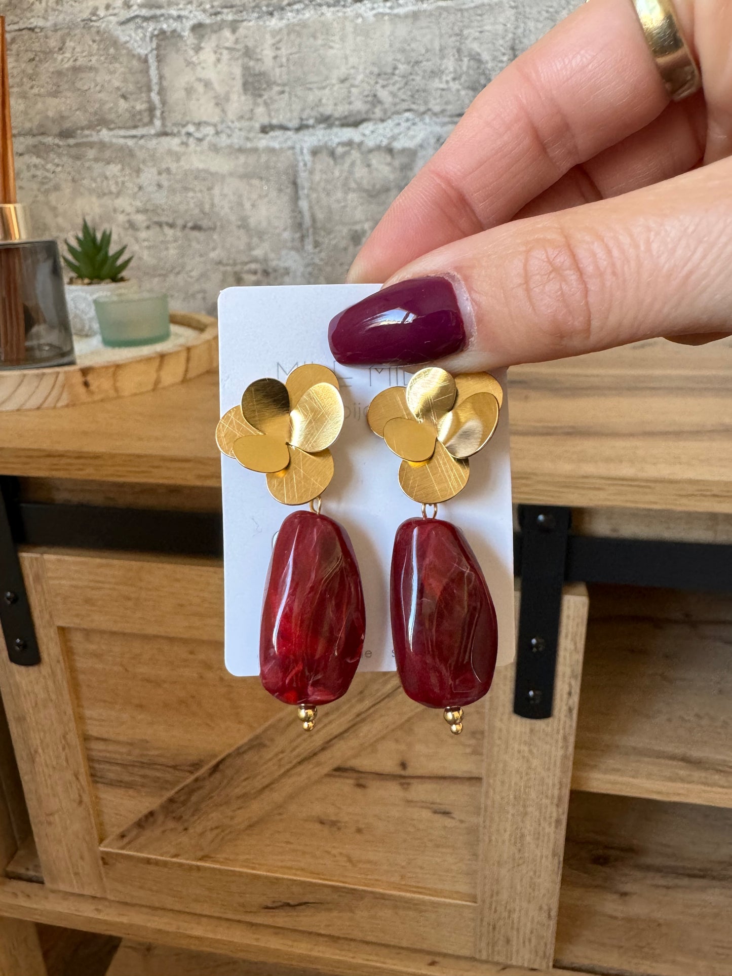 Boucle d'oreille Caly Bordeaux