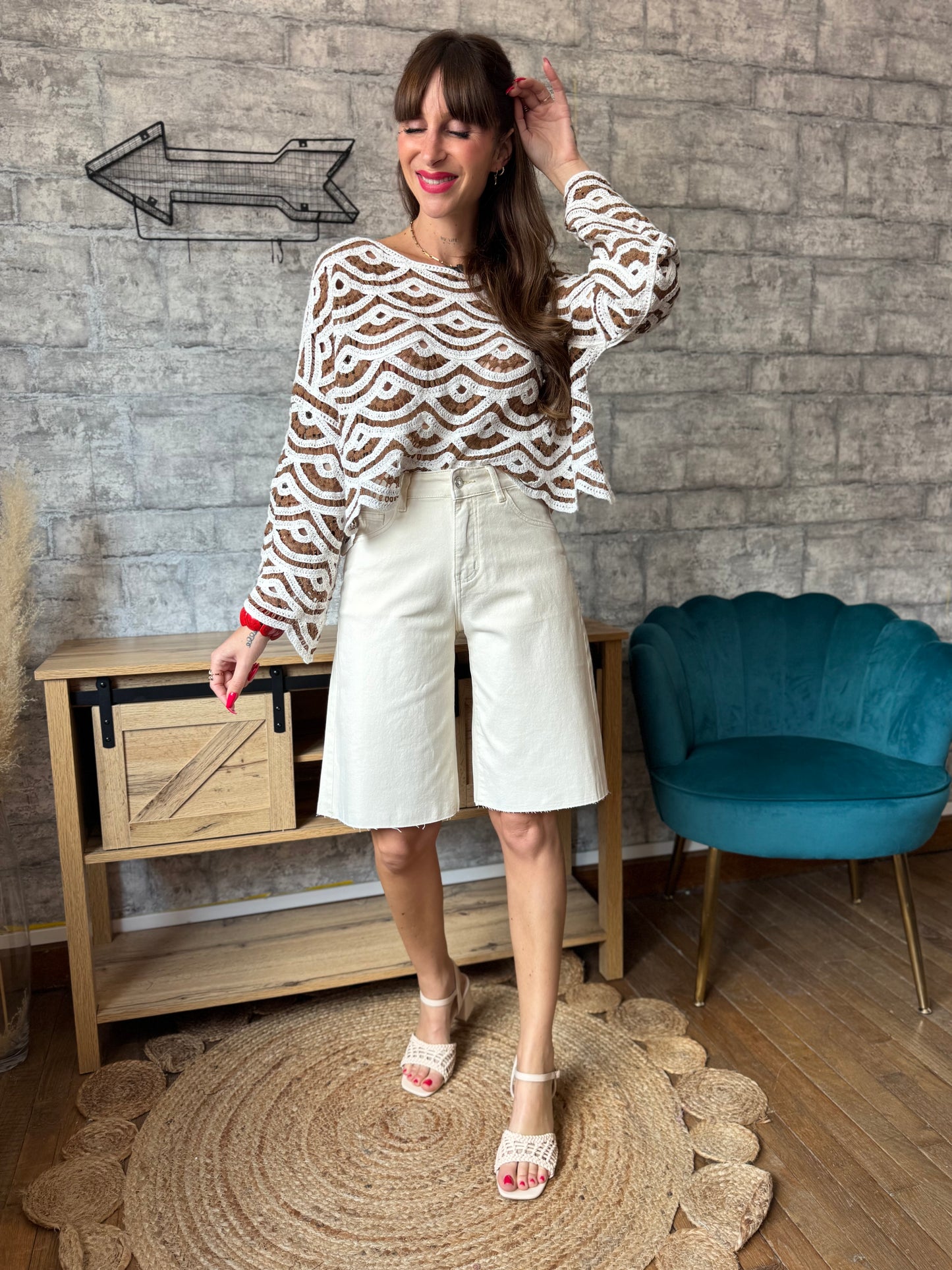 Top Manche Crochet