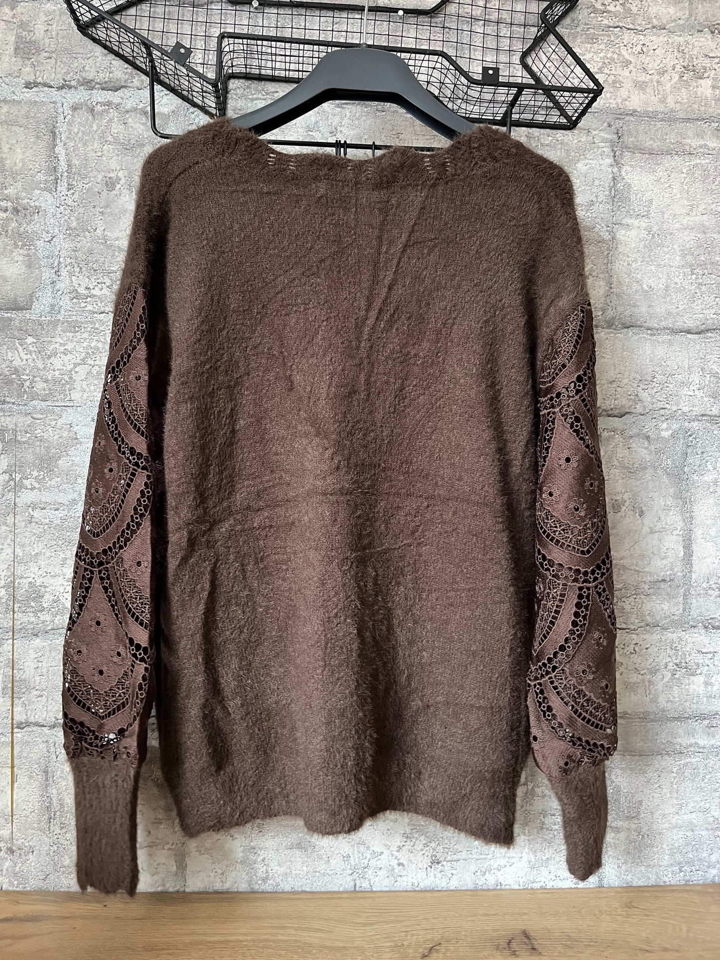 Pull Moumoute Marron Pulpeuse