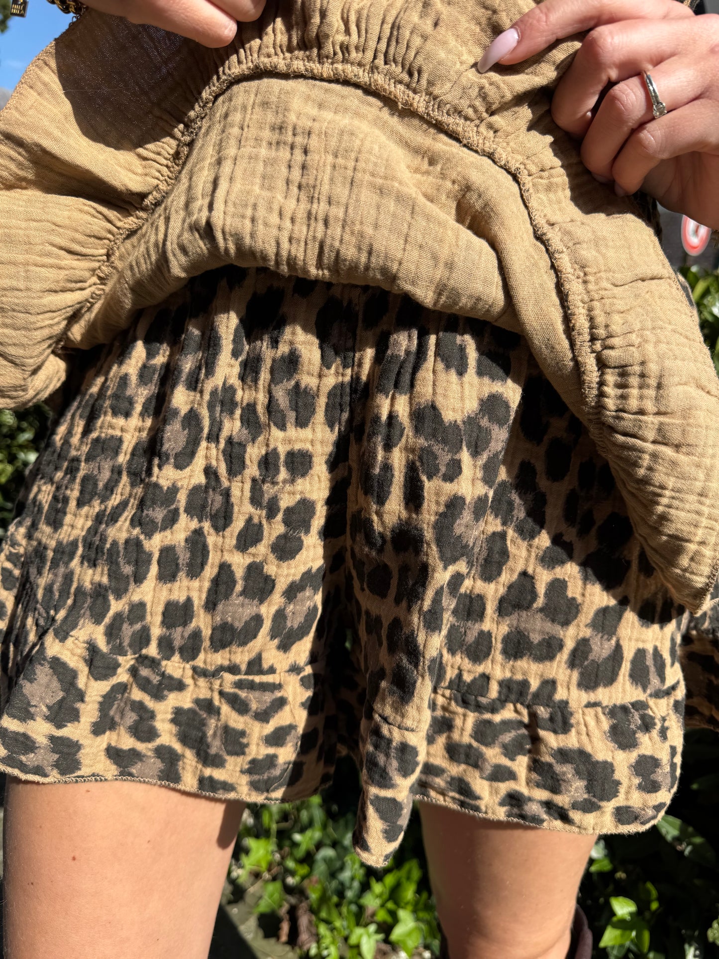 Combishort Coton Léopard