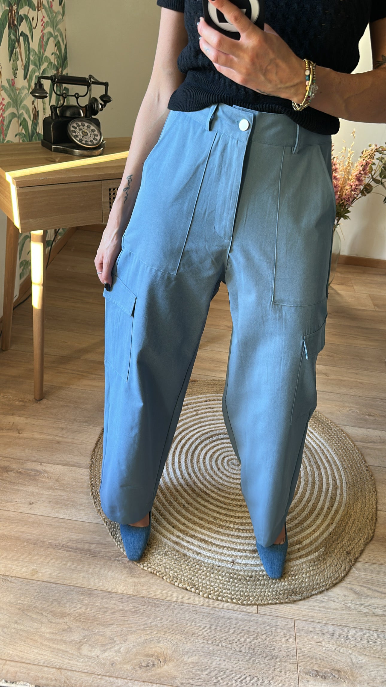 Pantalon Cargo Bleu