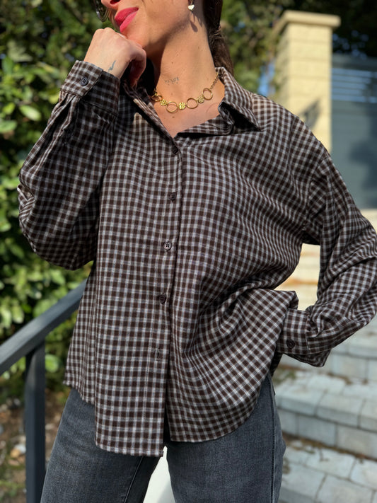 Chemise Carreaux Chocolat
