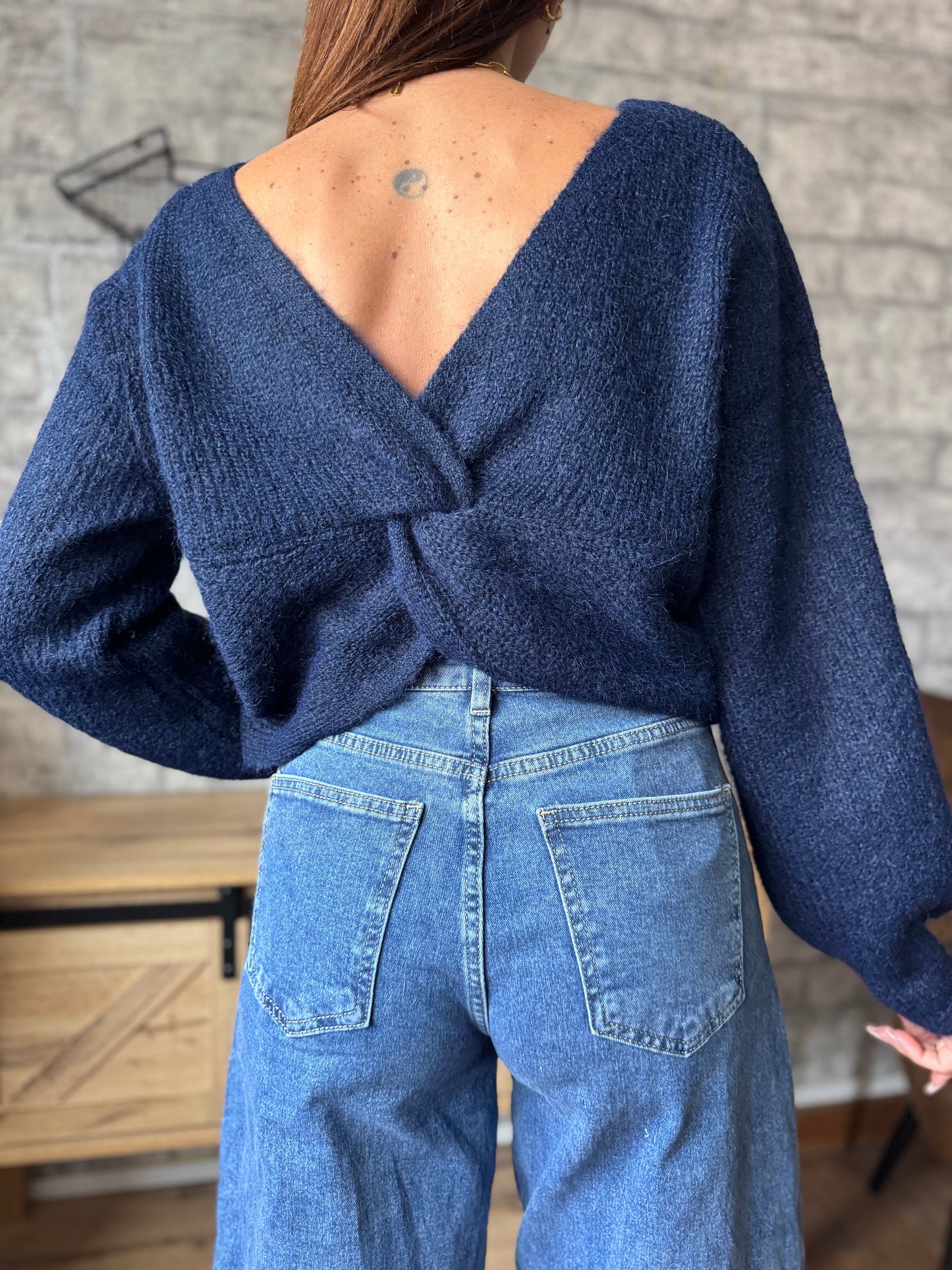 Pull Emma Reversible Bleu