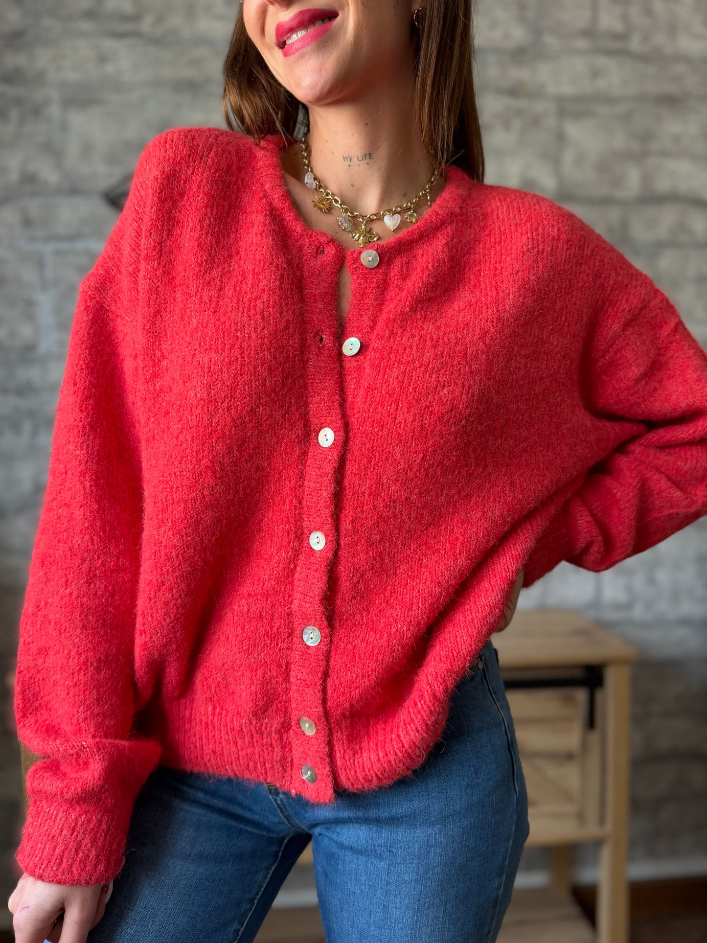 Gilet Elliot Framboise