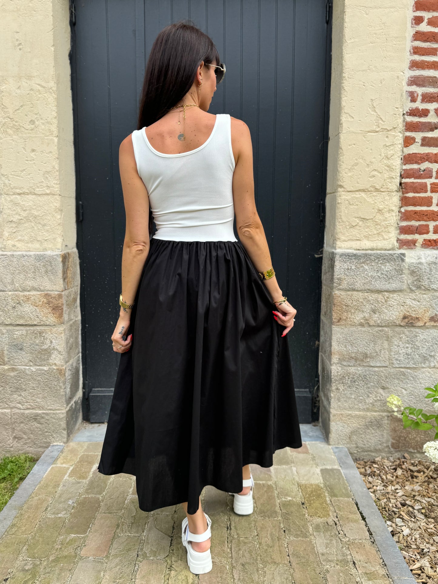 Robe Anna Blanc/Noir