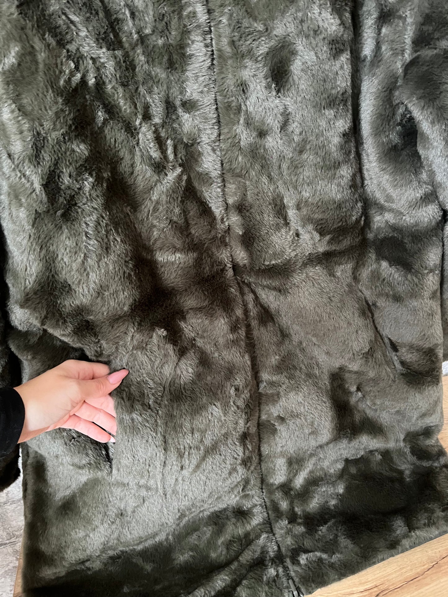 Parka Fourée Réversible Kaki