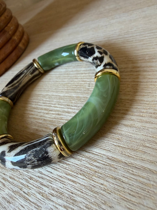 Bracelet Léopard Kaki