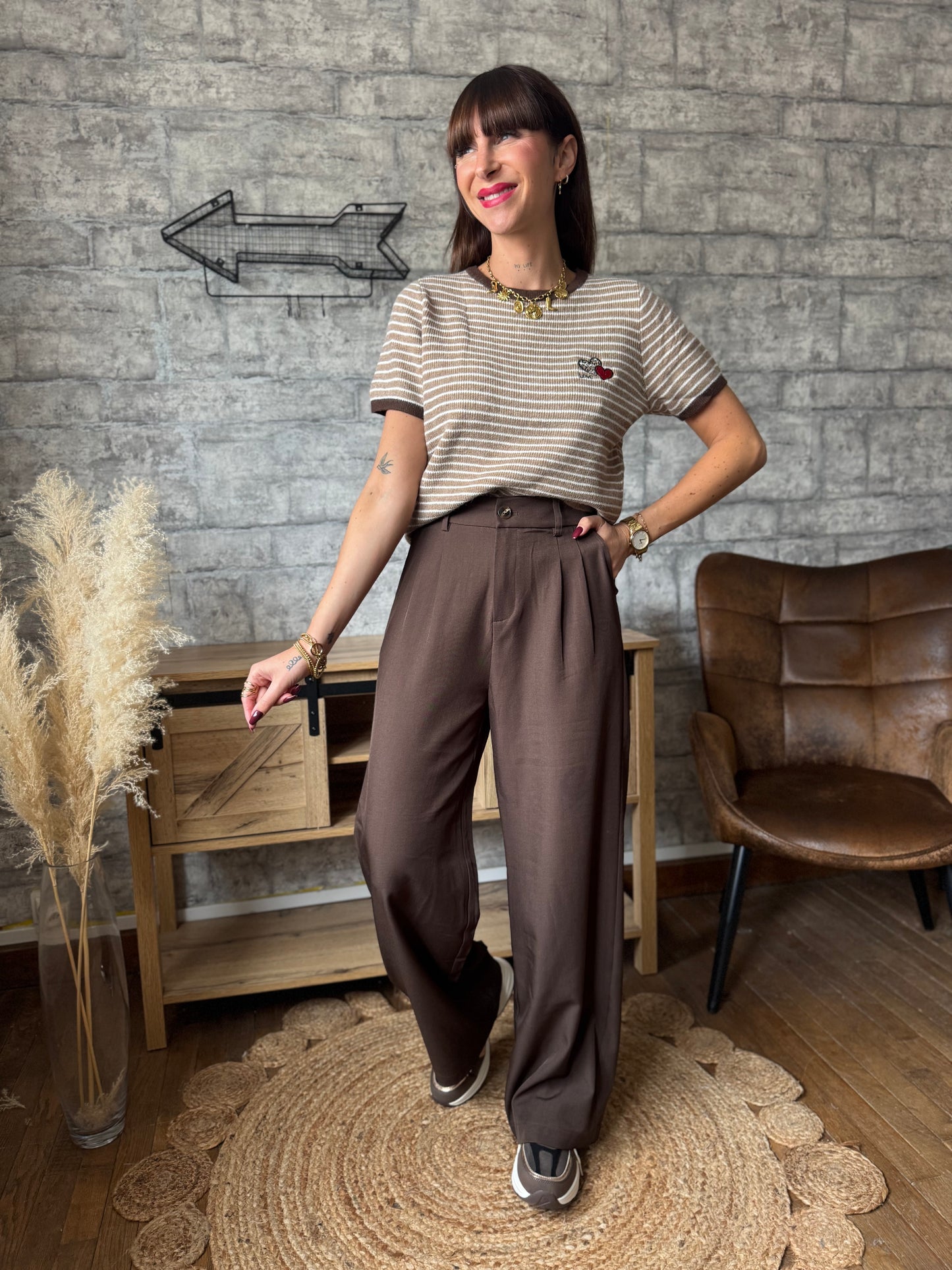 Pantalon Albert Marron