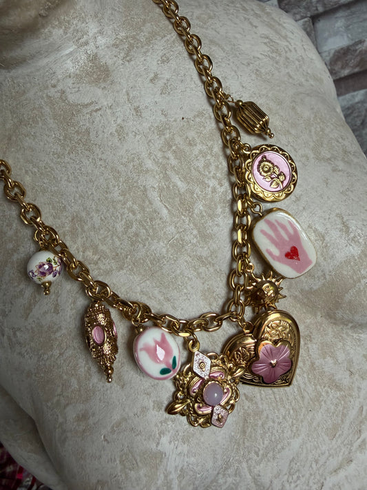 Collier Breloque Rose