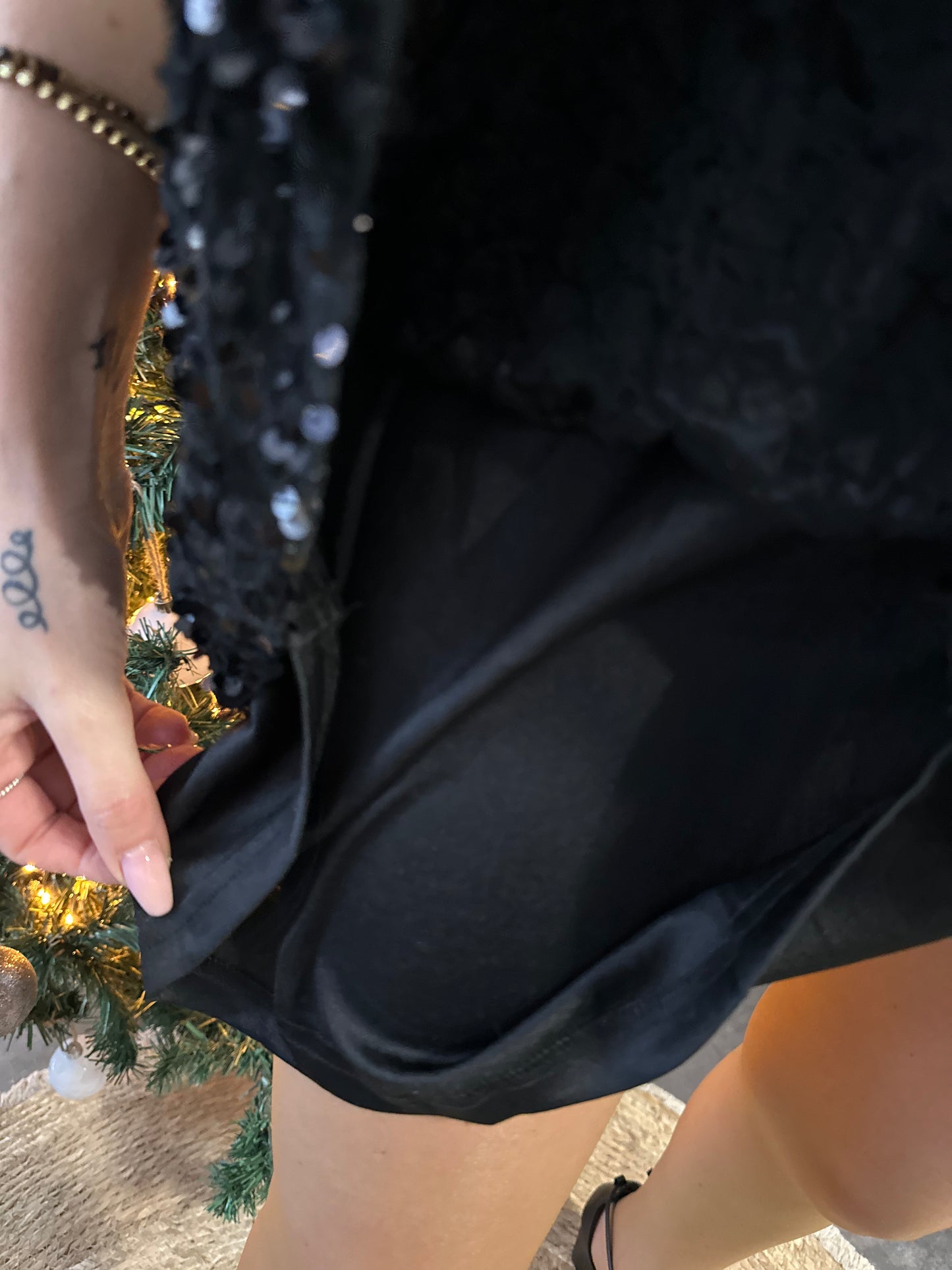 Robe Sequin Velours Dos Nus