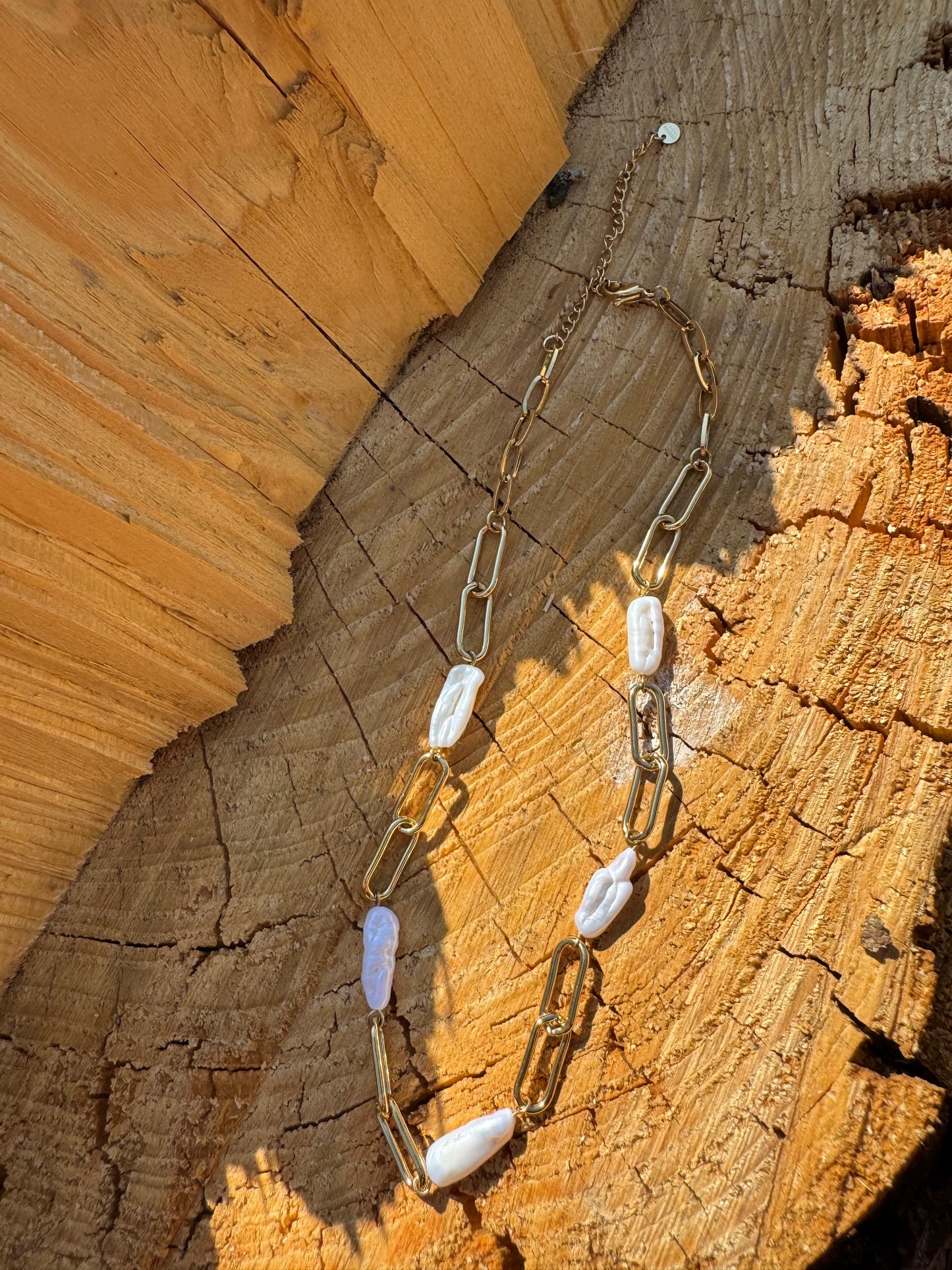 Collier Doré Nacre