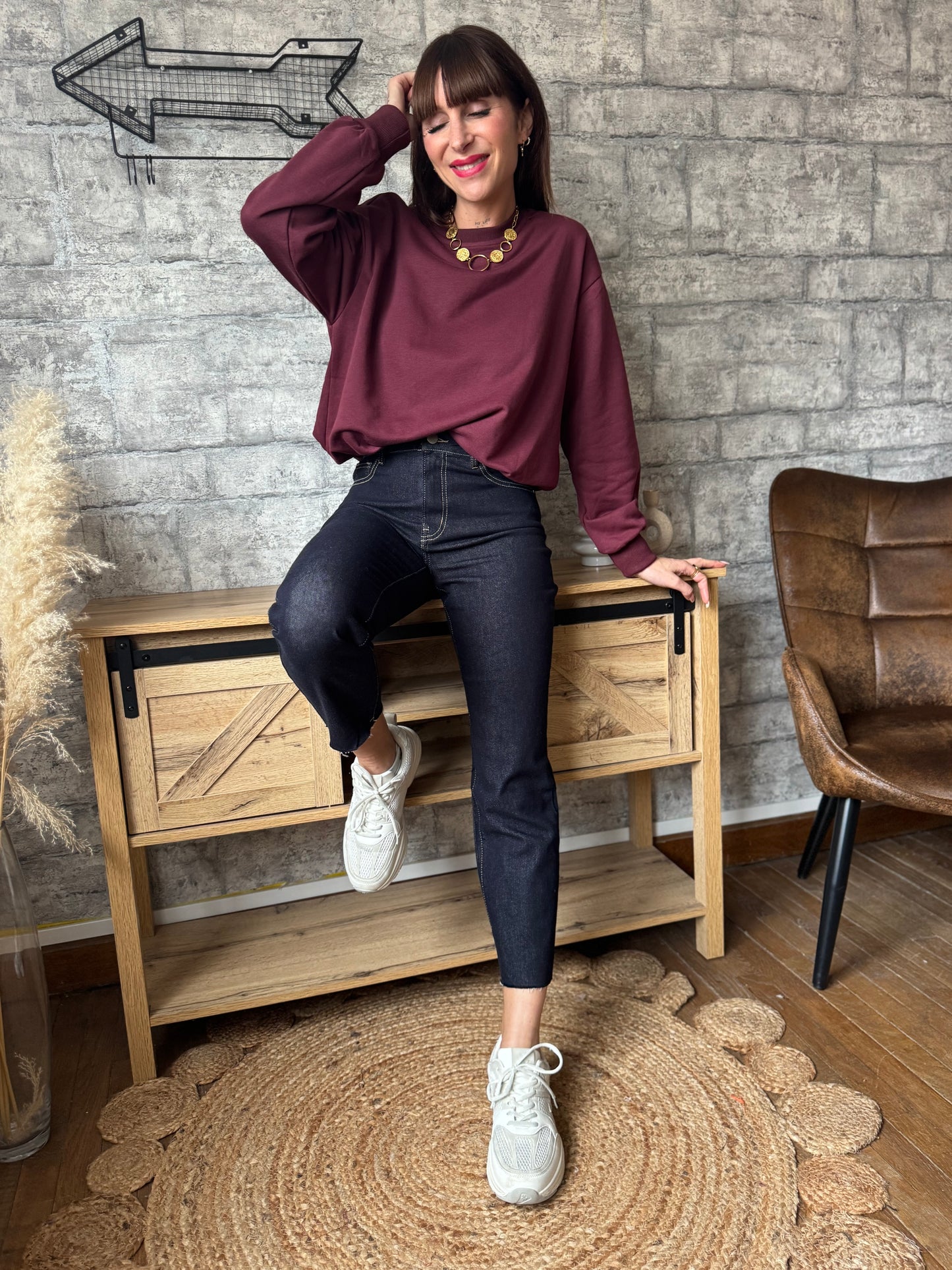 Sweat Iconic bordeaux