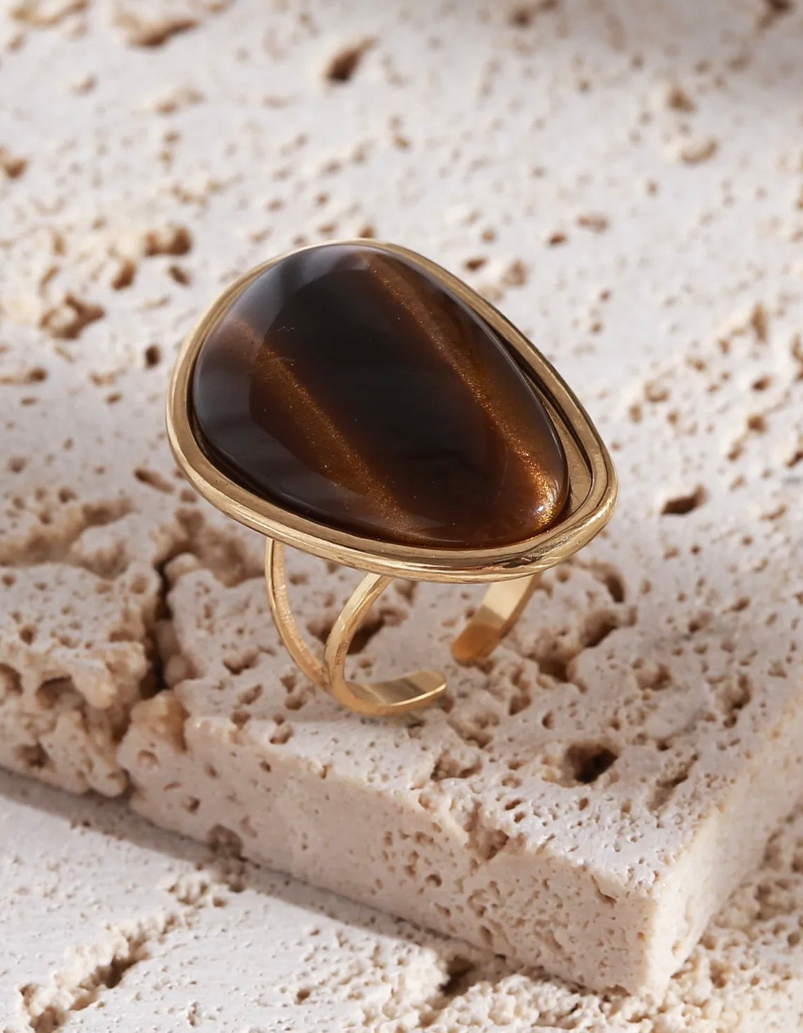 Bague Pierre Marron