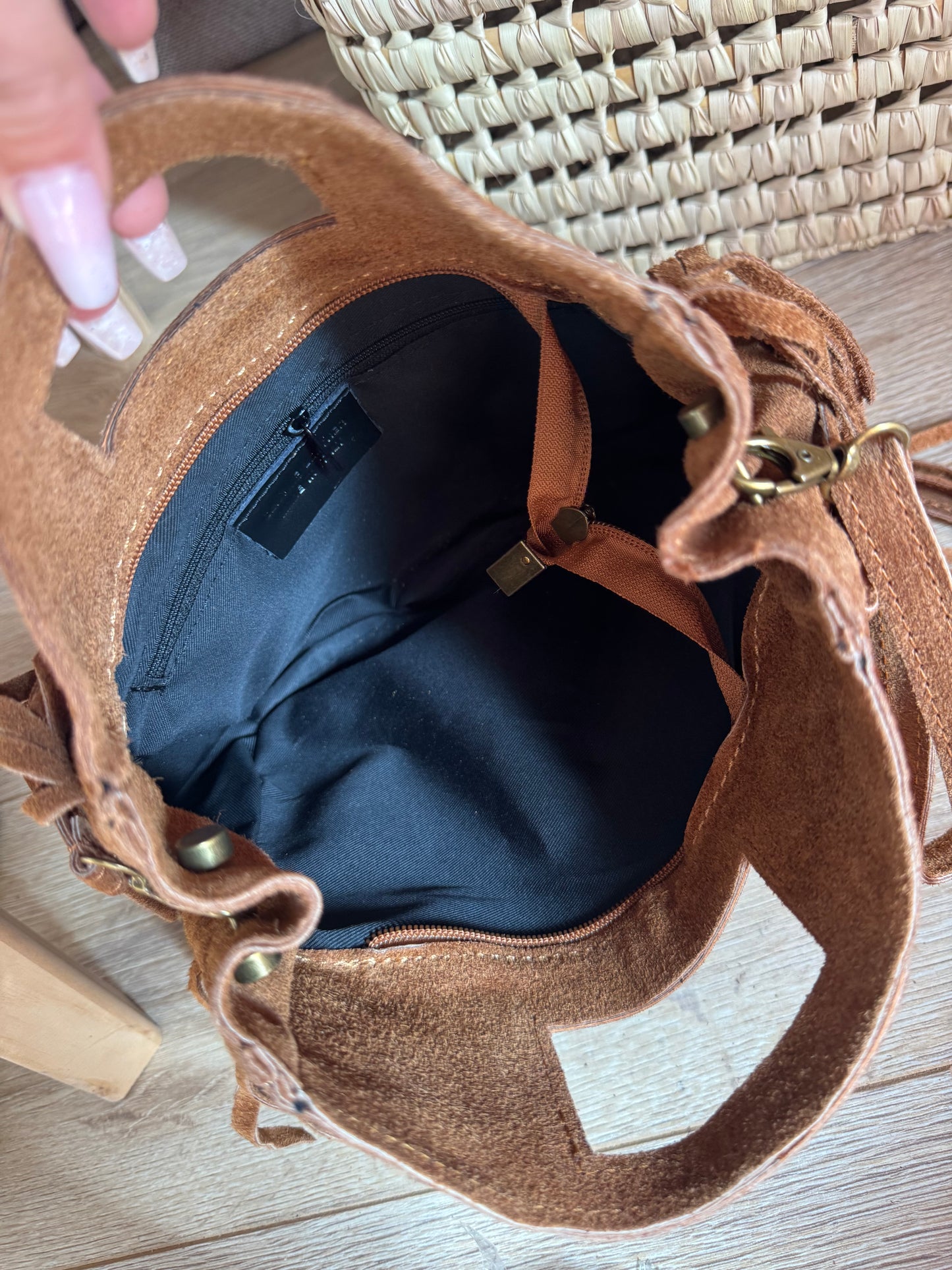 Sac Frange Camel