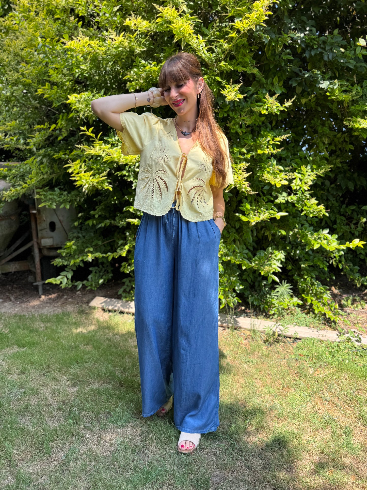 Blouse Nouée Jaune