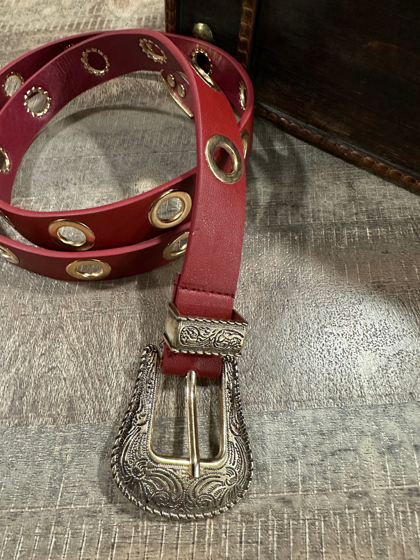 Ceinture Œillet Bordeaux