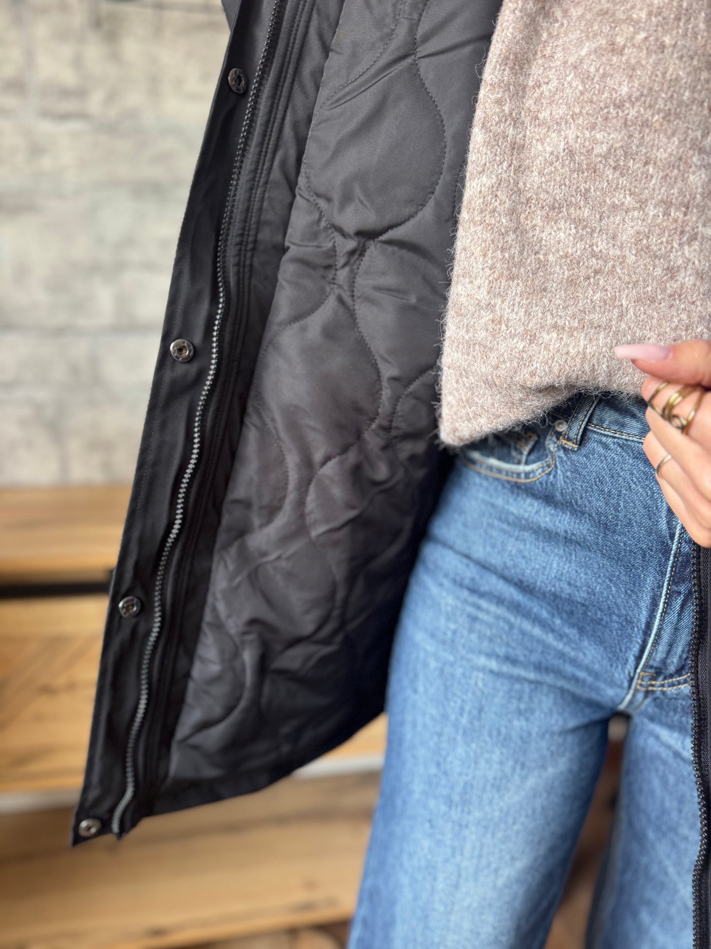 Parka Imperméable Noir