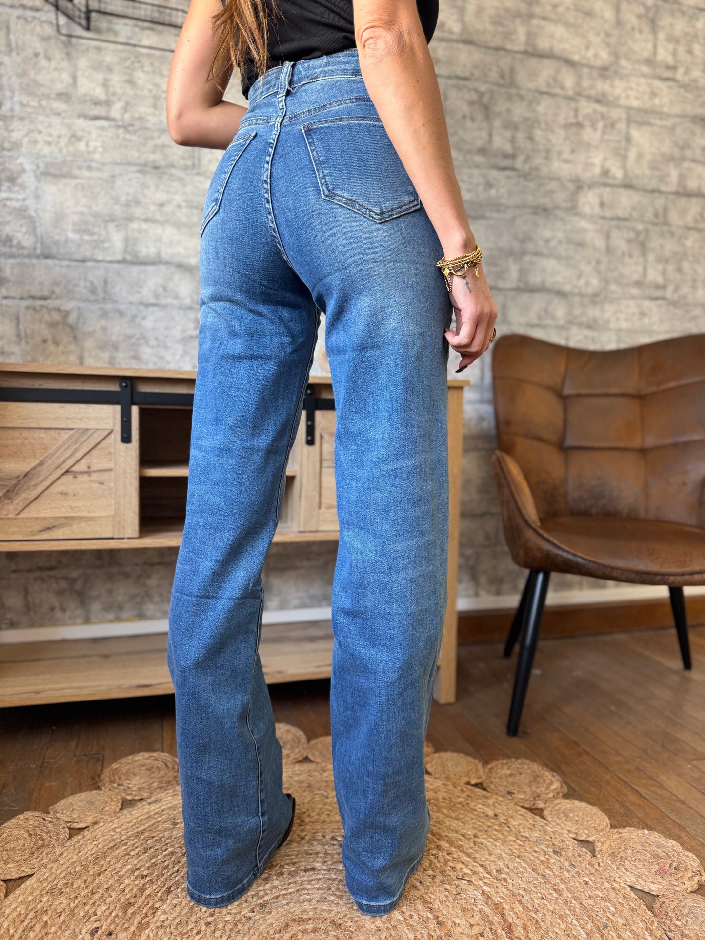 Jean’s Asymétrique Wide Extra Long