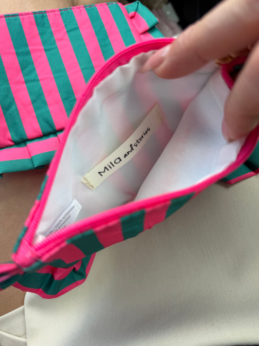 Pochette Amour toujours Vert/fushia