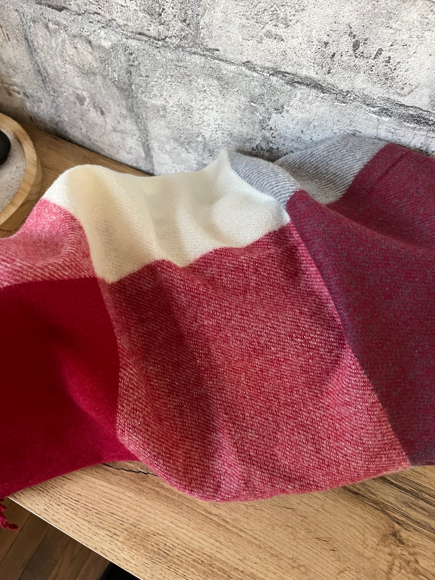 Écharpe Carreaux Rouge