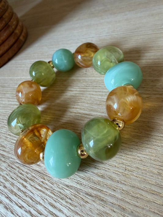 Bracelet Perles Vert