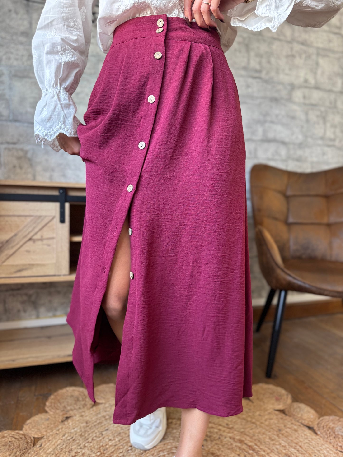 Jupe Moise Bordeaux