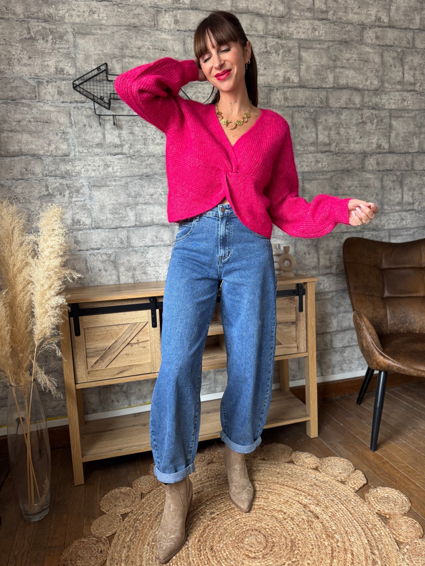 Pull Emma Reversible Fushia
