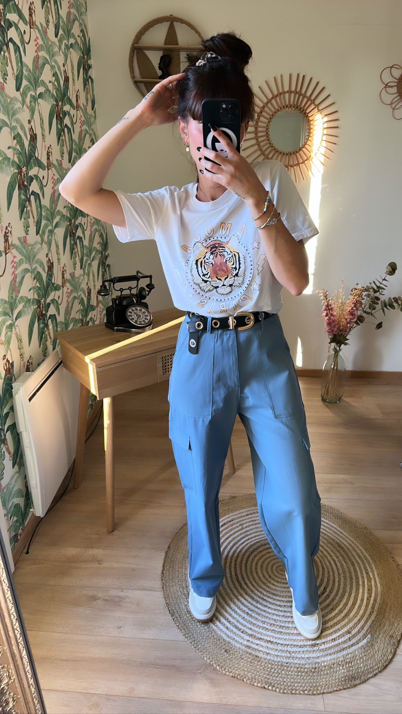 Pantalon Cargo Bleu