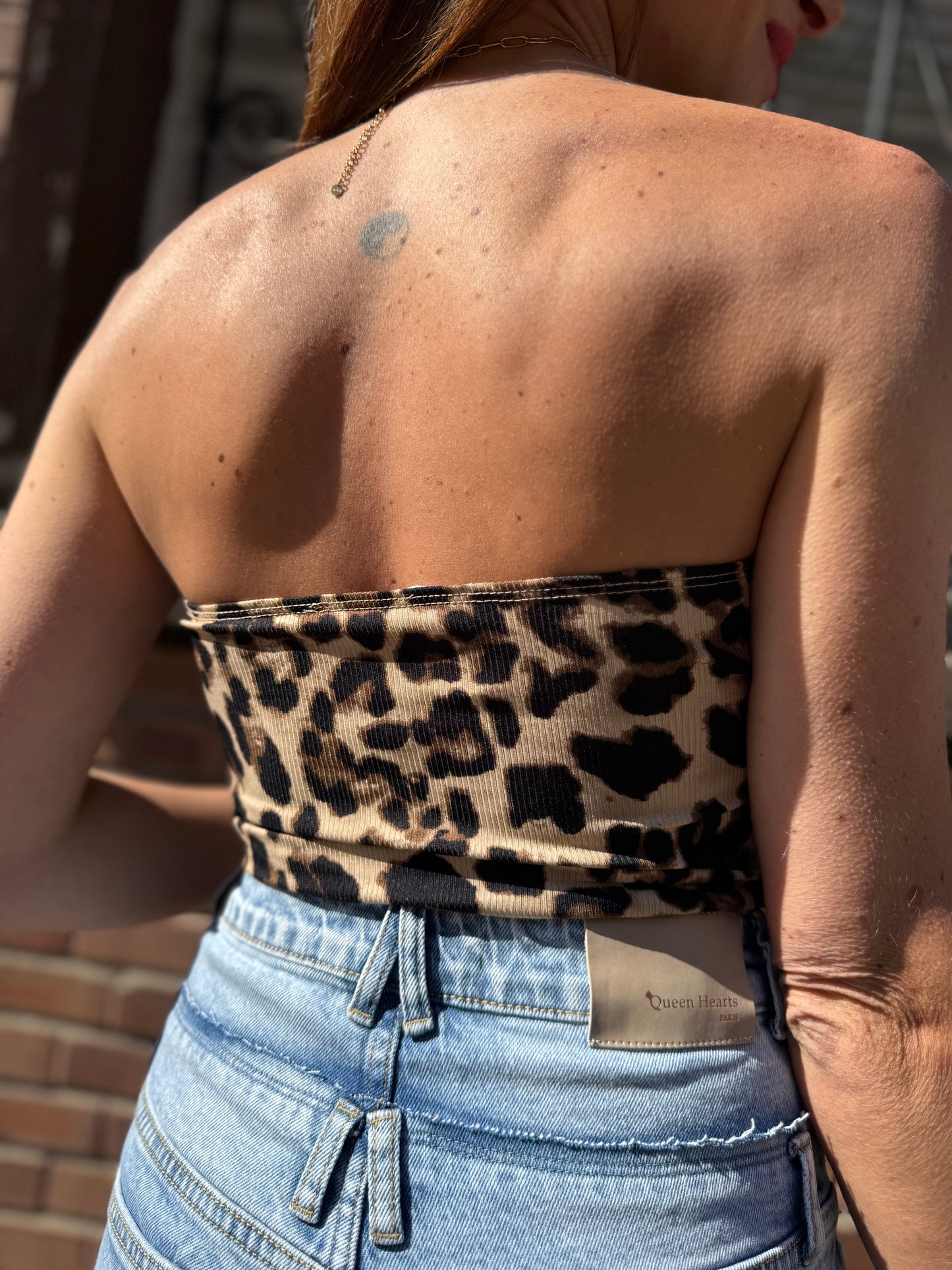 Bandeau bustier Léopard