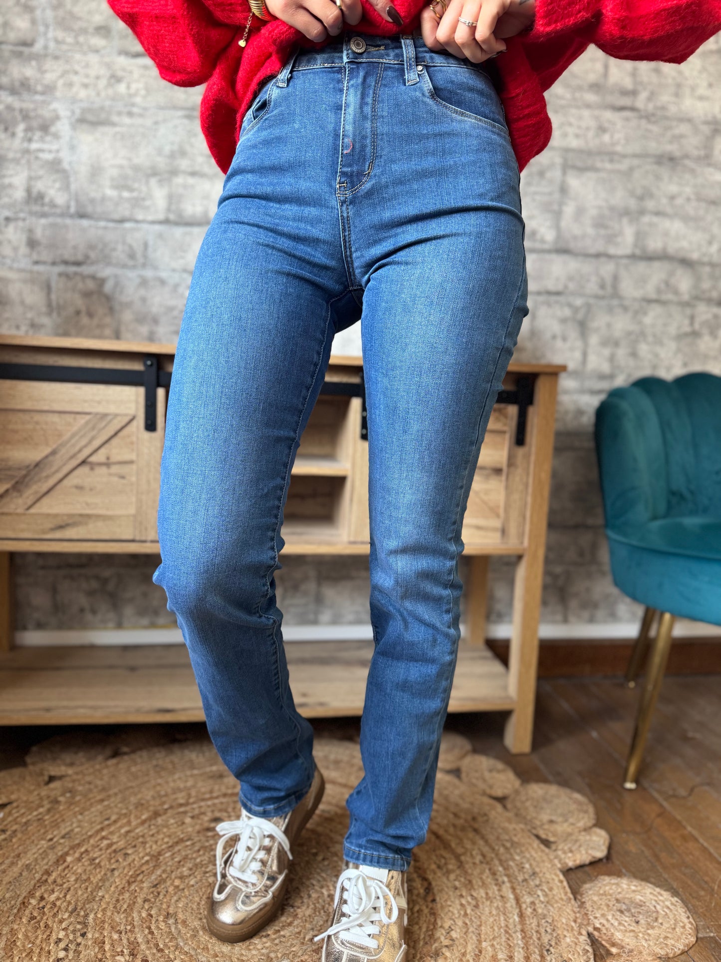 Jean's Droit Stone Extra Long