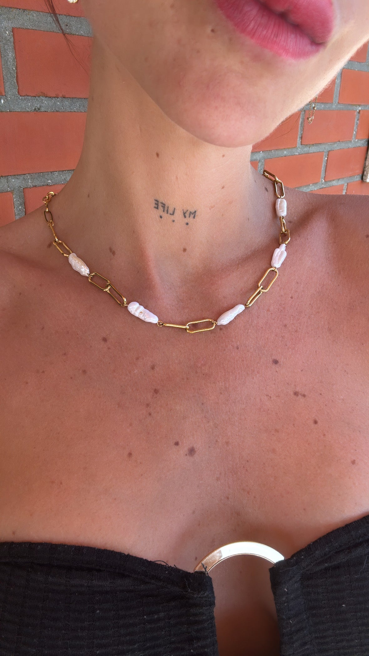 Collier Doré Nacre