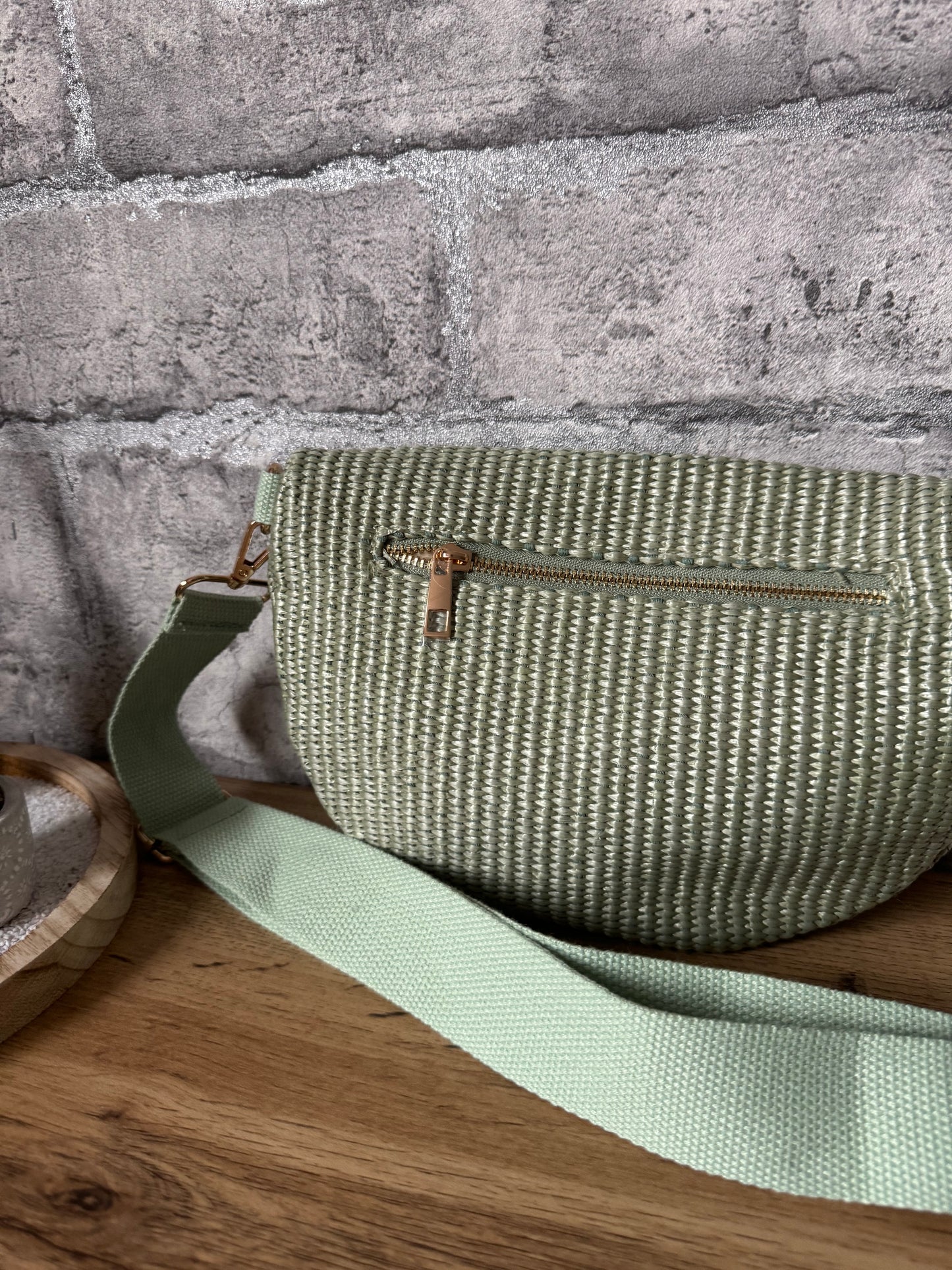 Sac Banane Osier Vert d’eau