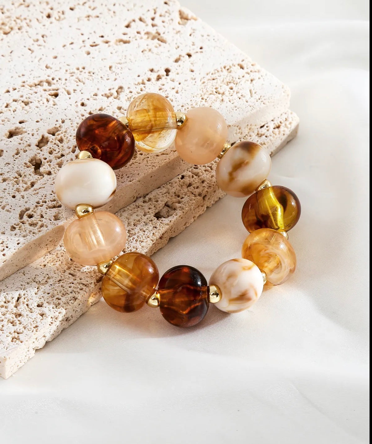 Bracelet Perles Marron
