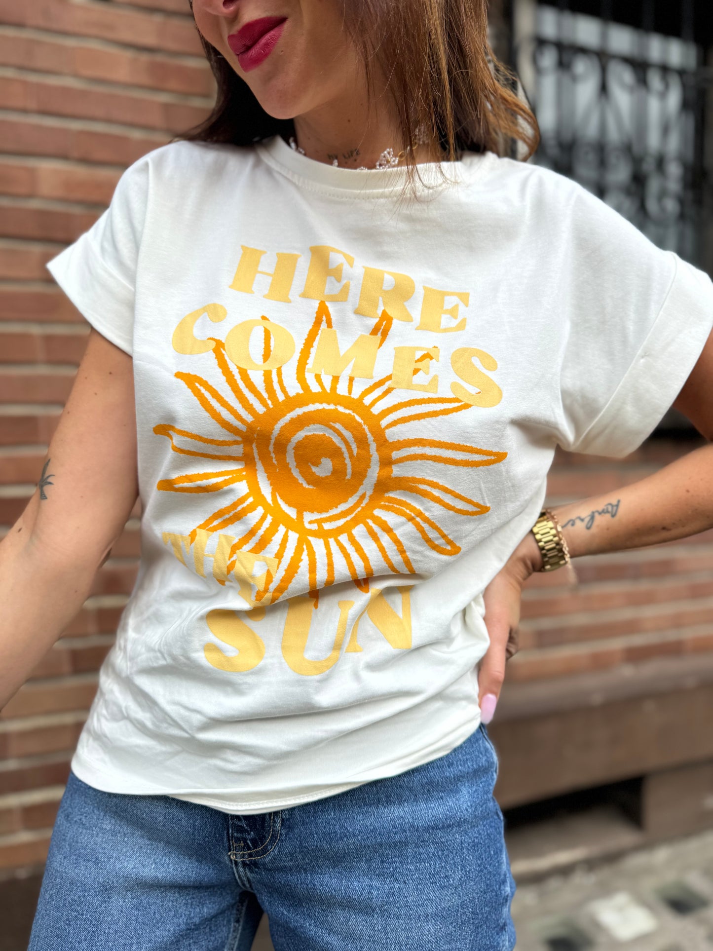 Tee-Shirt Blanc Soleil