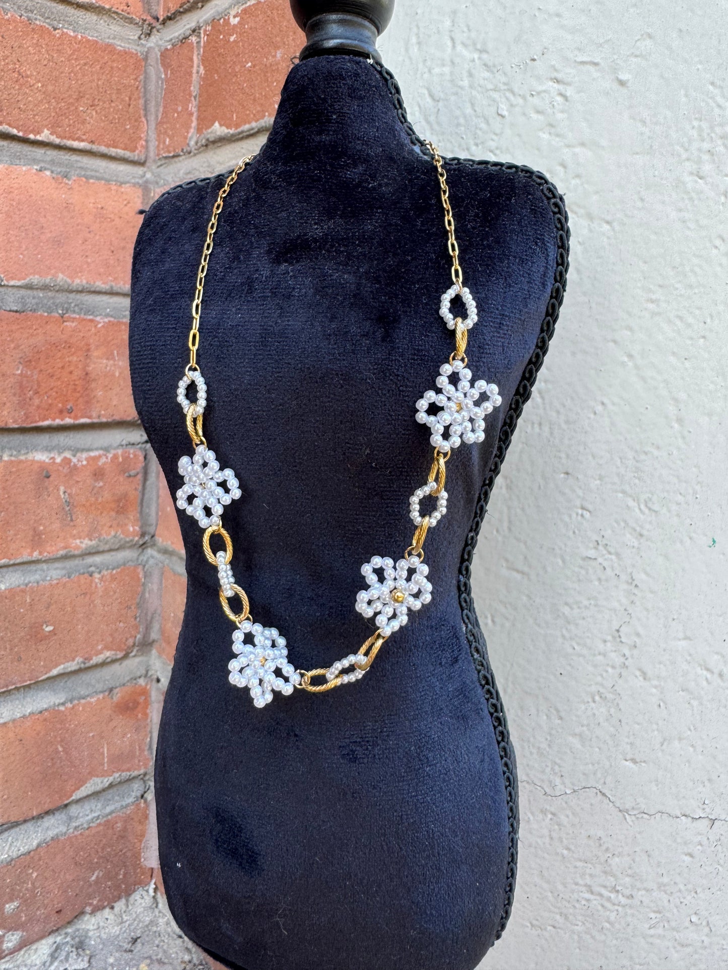 Collier Fleurs Perle