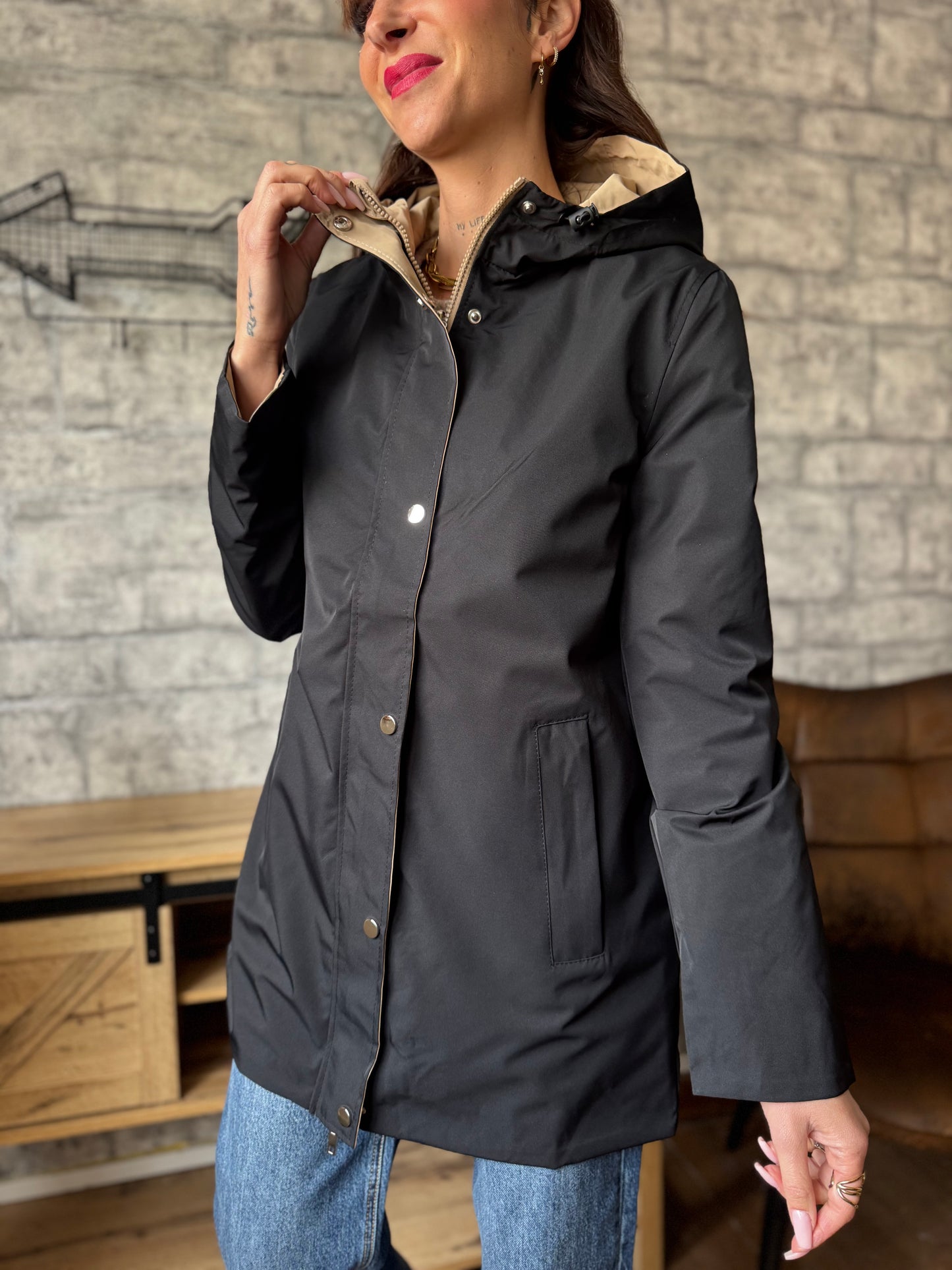Imperméable REVERSIBLE Noir