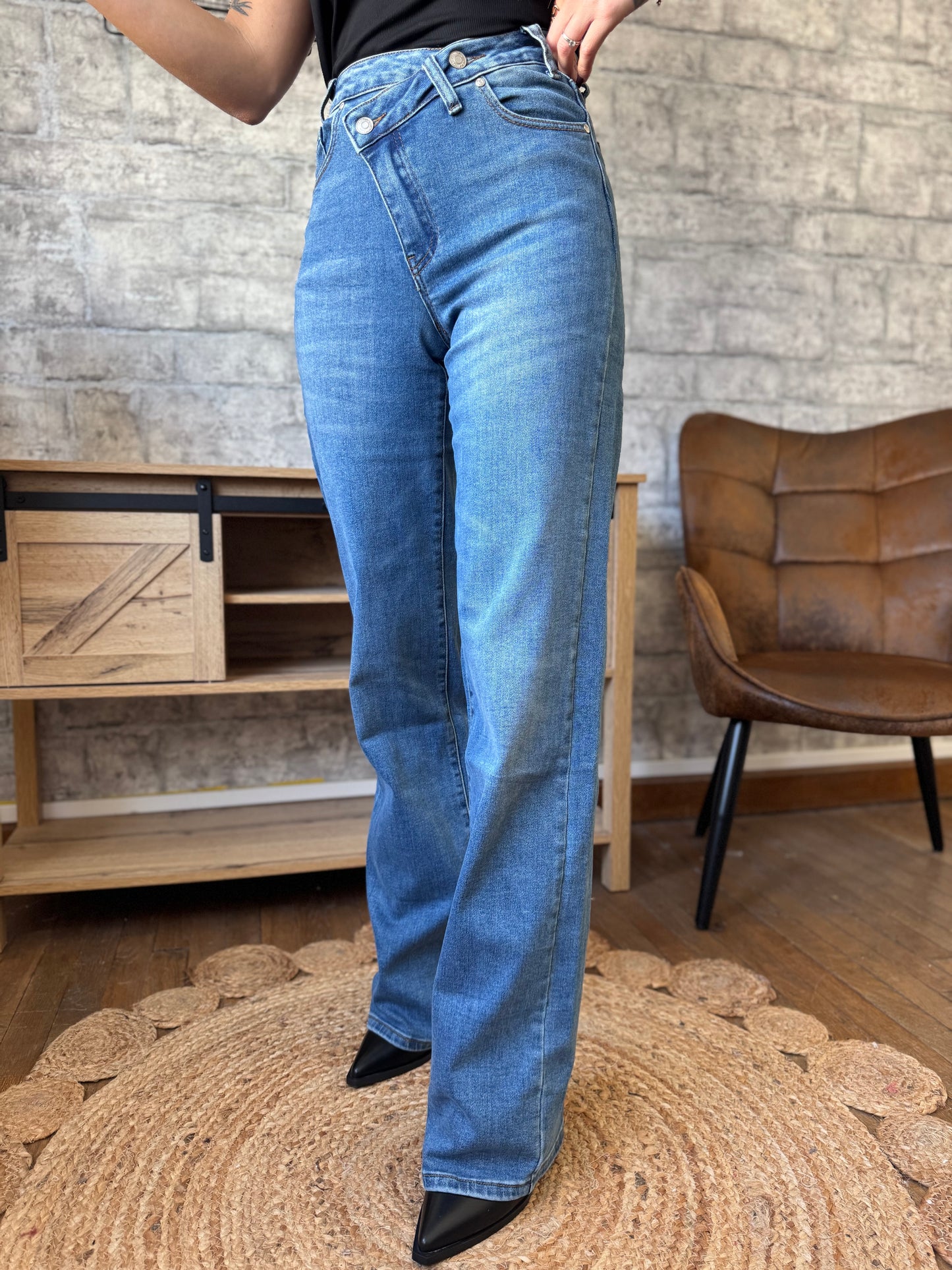 Jean’s Asymétrique Wide Extra Long