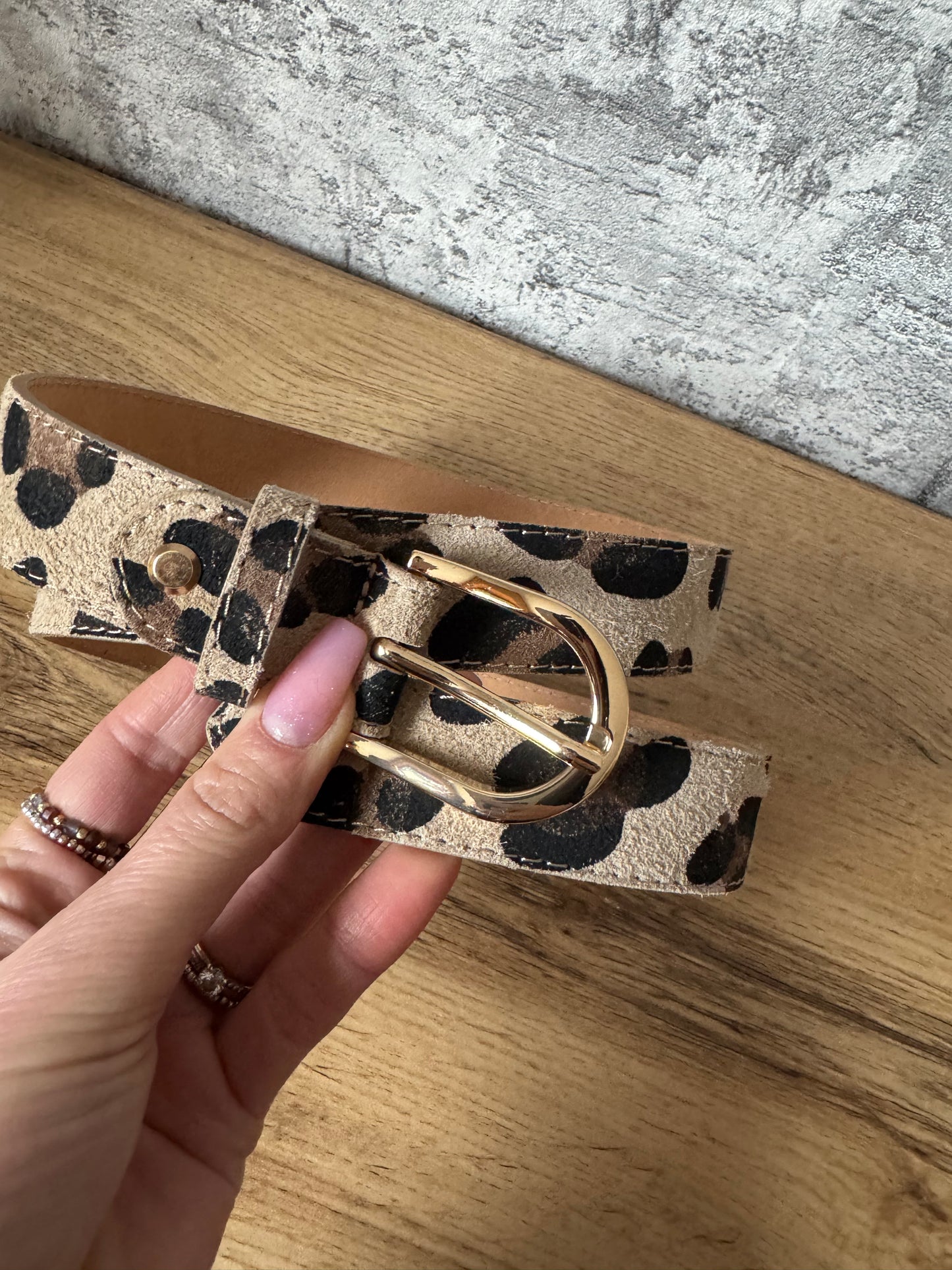 Ceinture Léopard Cuir