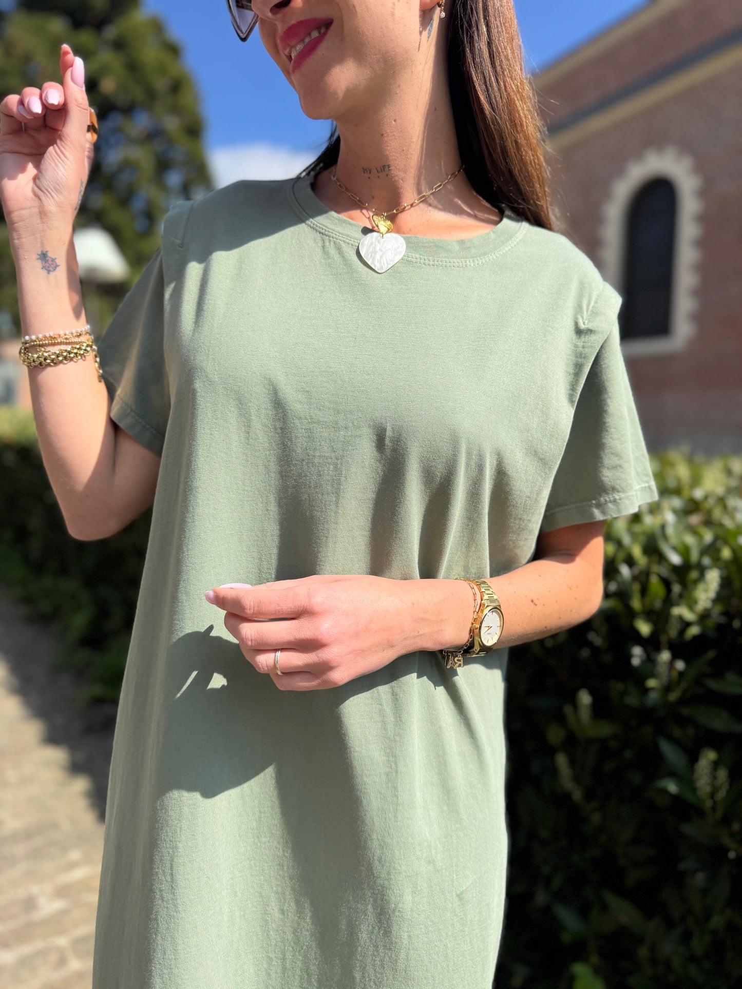 Robe Tee-Shirt Kaki