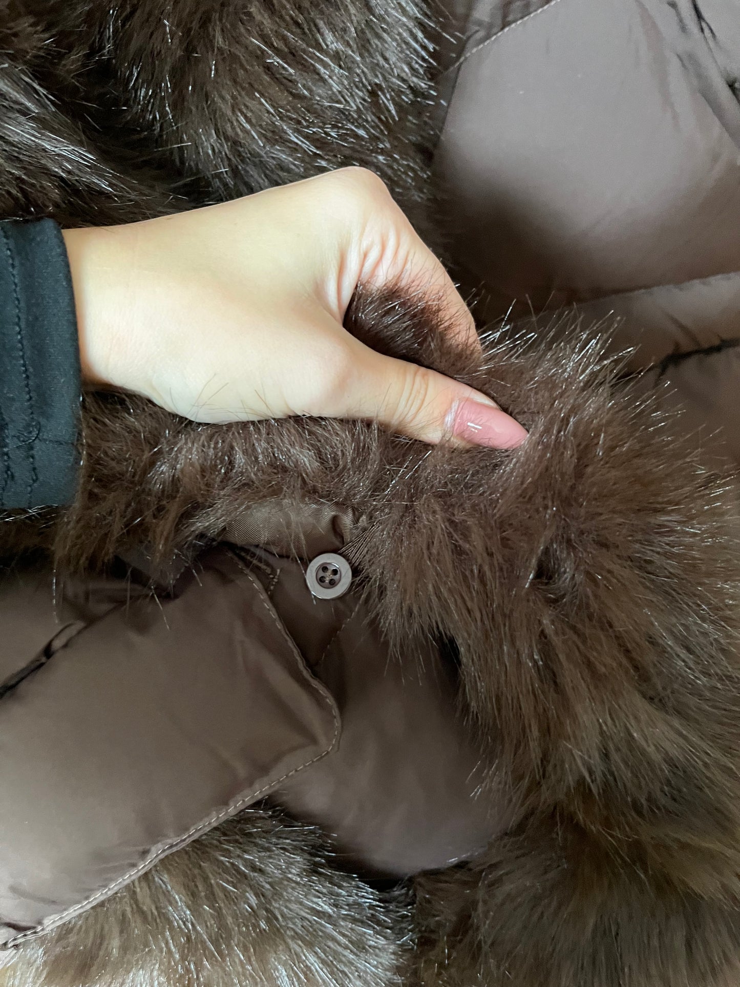 Doudoune Paloma Chocolat (fourrure amovible)