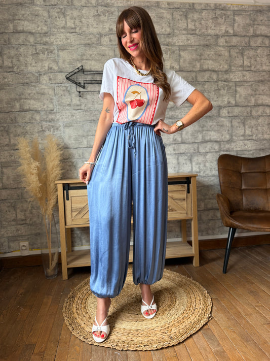 Pantalon Aladdin Bleu