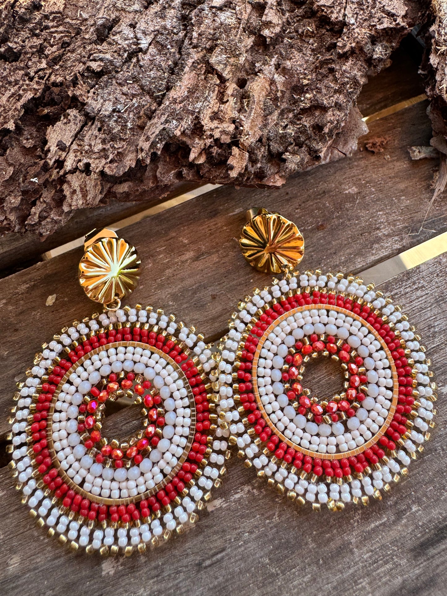 Boucle D’oreille Joy Rouge doré