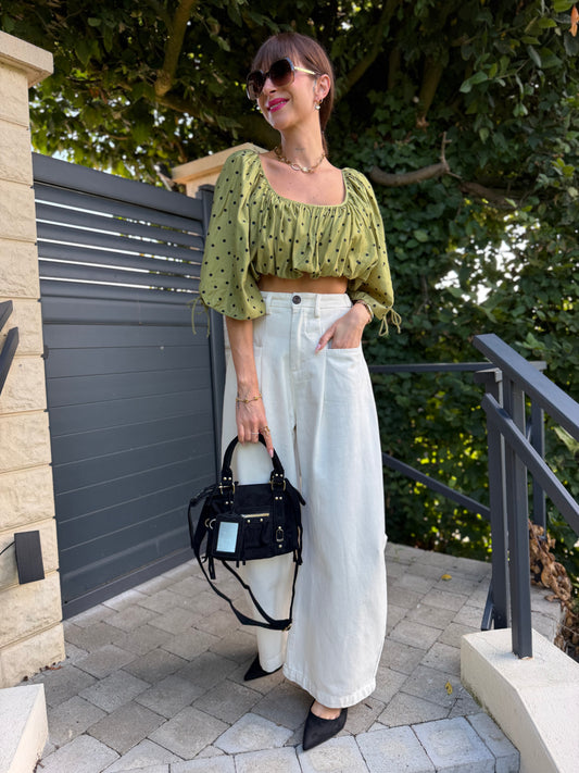 Crop Top Vert olive