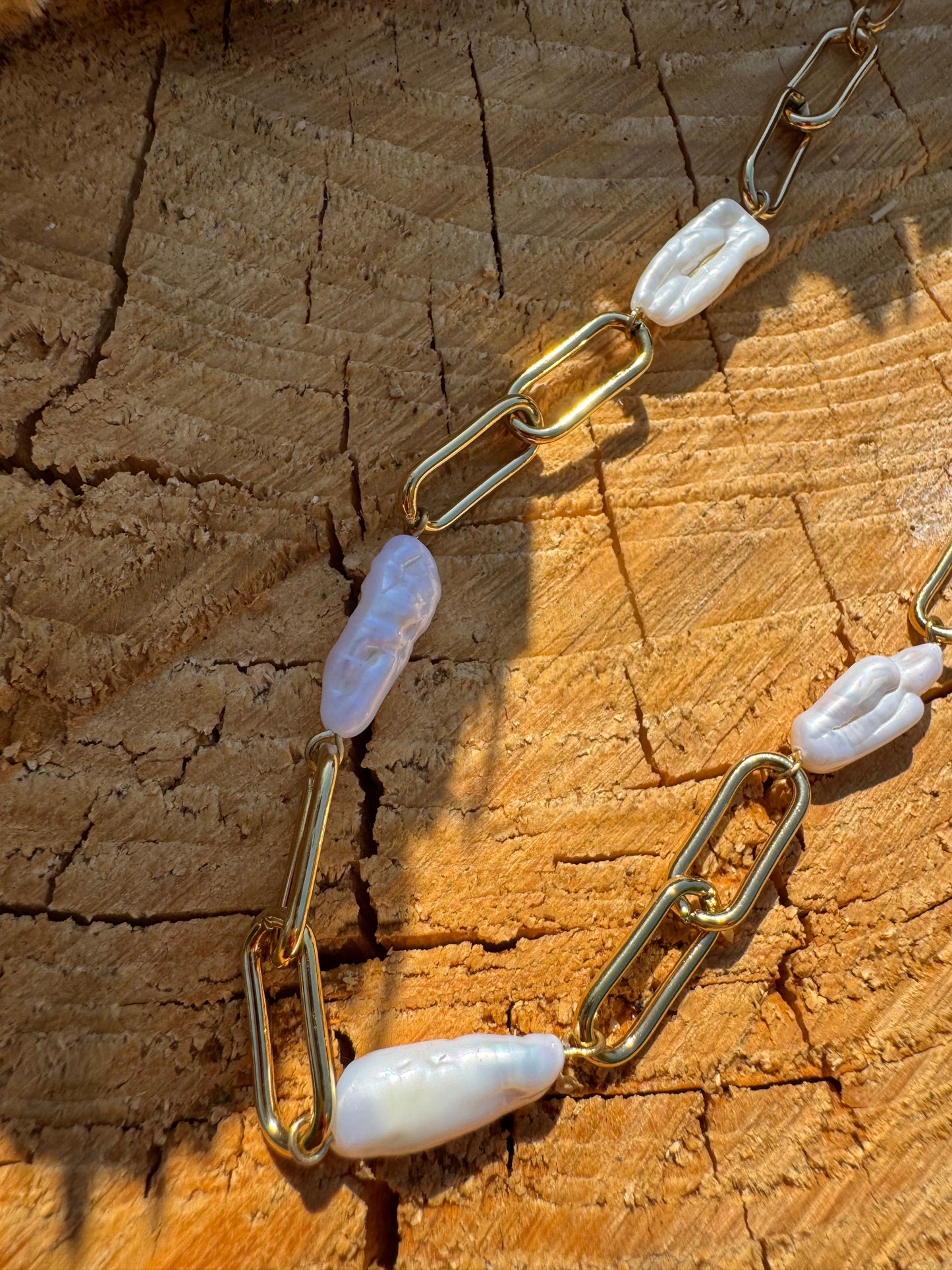Collier Doré Nacre