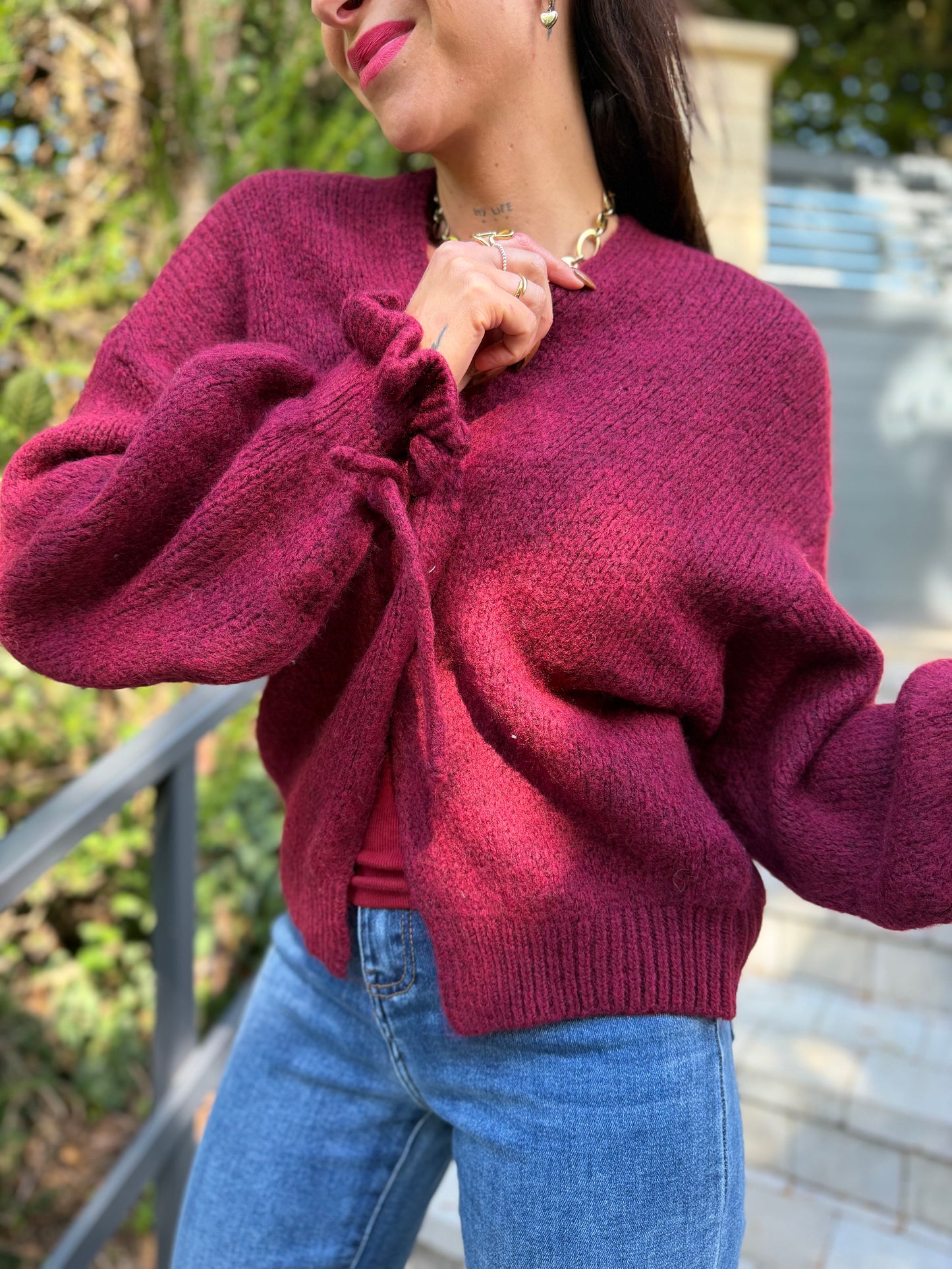 Gilet Cocoon Bordeaux