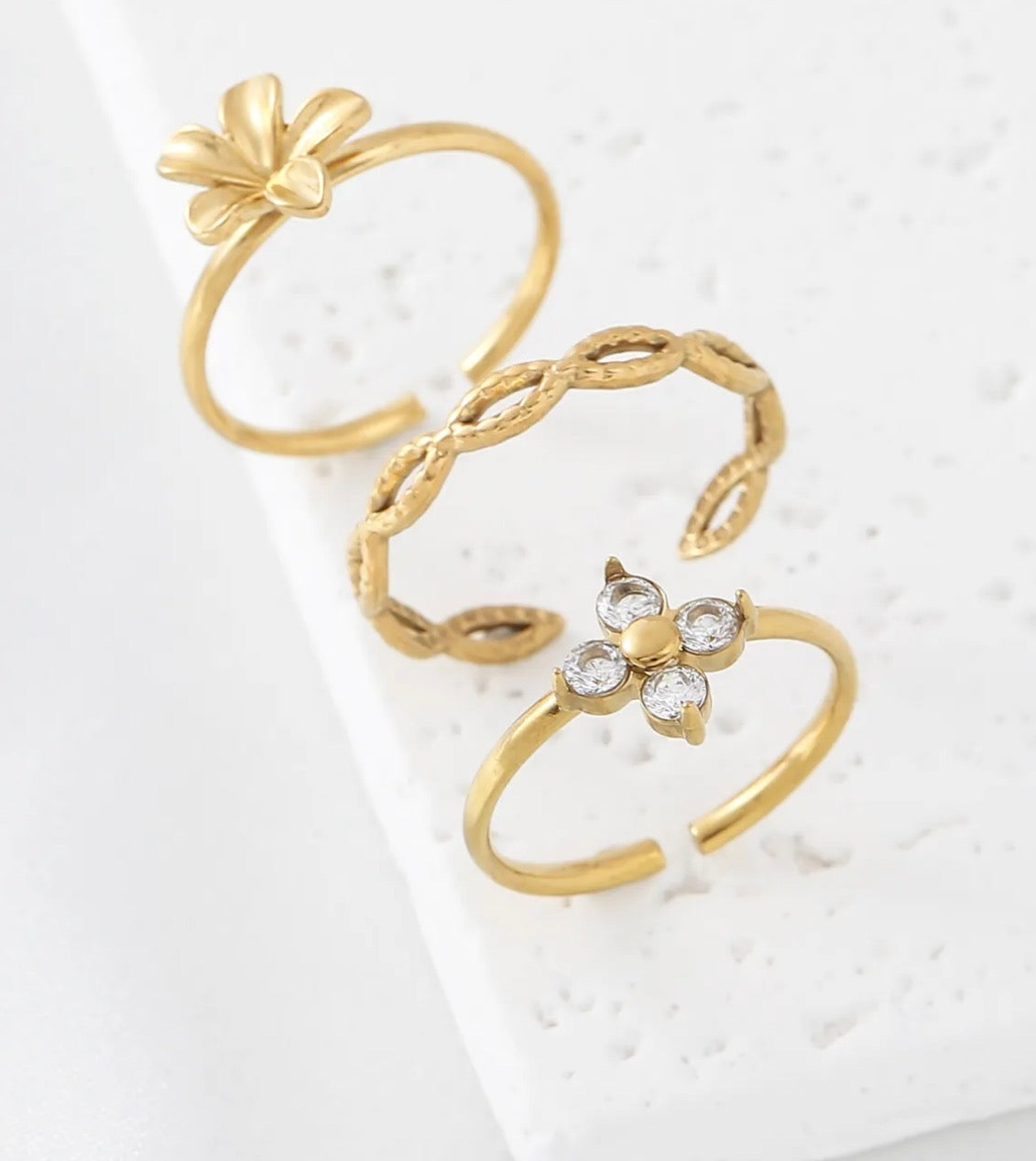 Bague Triple Fleurs