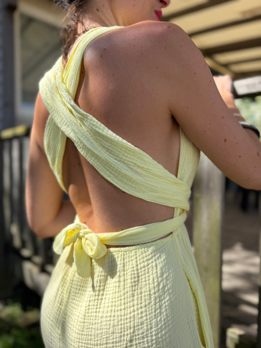 Combinaison Coton Jaune