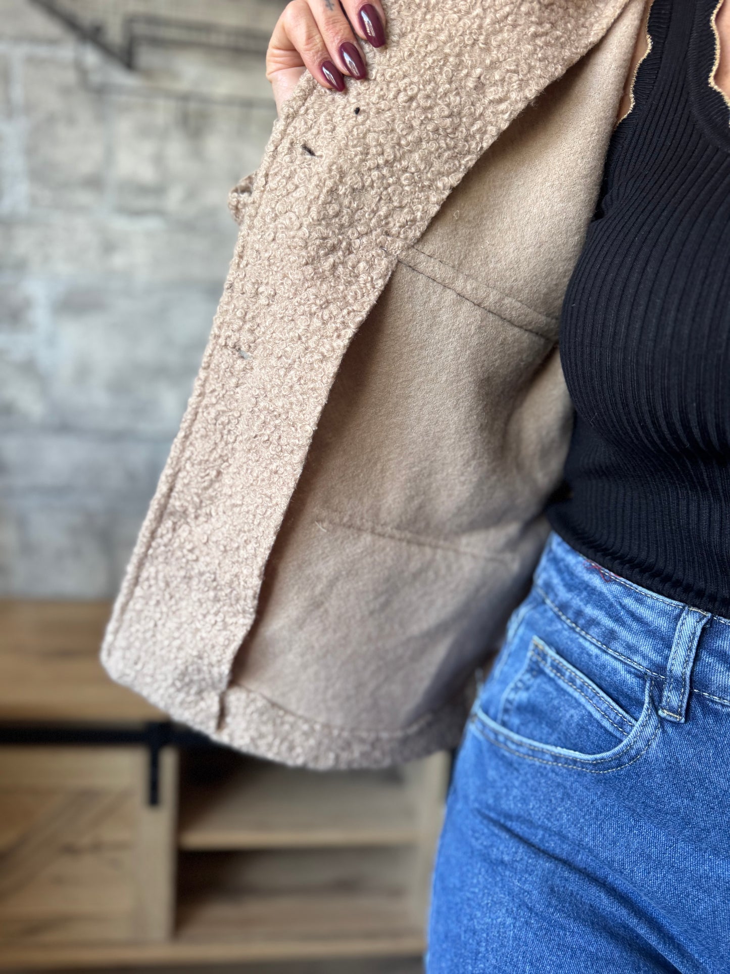 Veste Teddy Sable