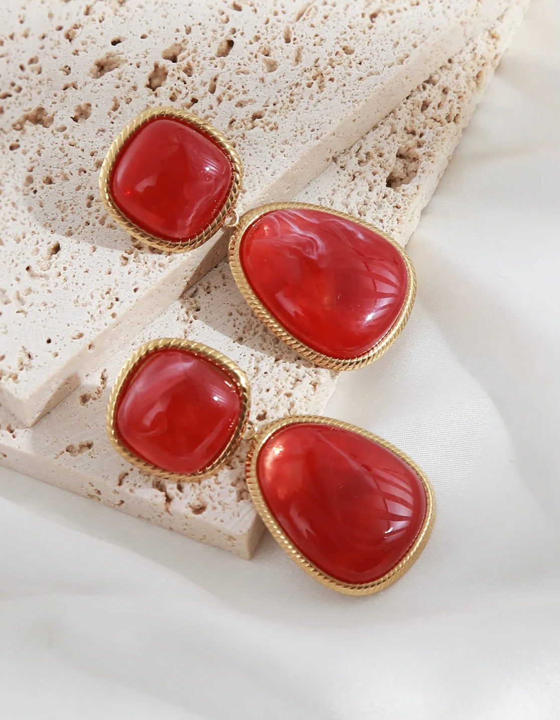 Boucle D’oreille Romy Rouge